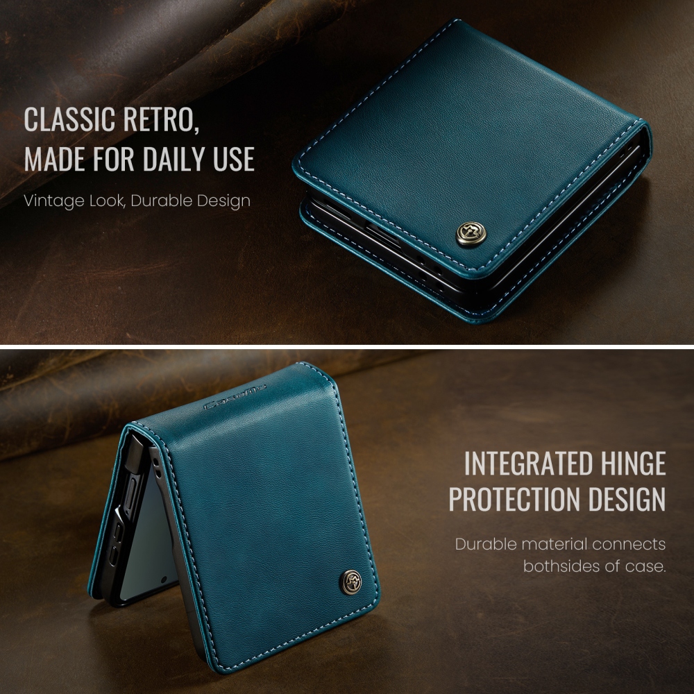 CASEME knížkové pouzdro na Samsung Galaxy Z Flip8 5G - modrozelené