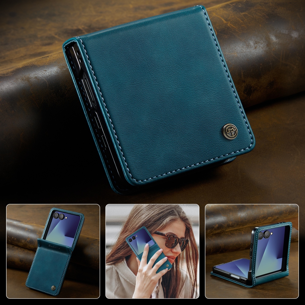 CASEME knížkové pouzdro na Samsung Galaxy Z Flip8 5G - modrozelené