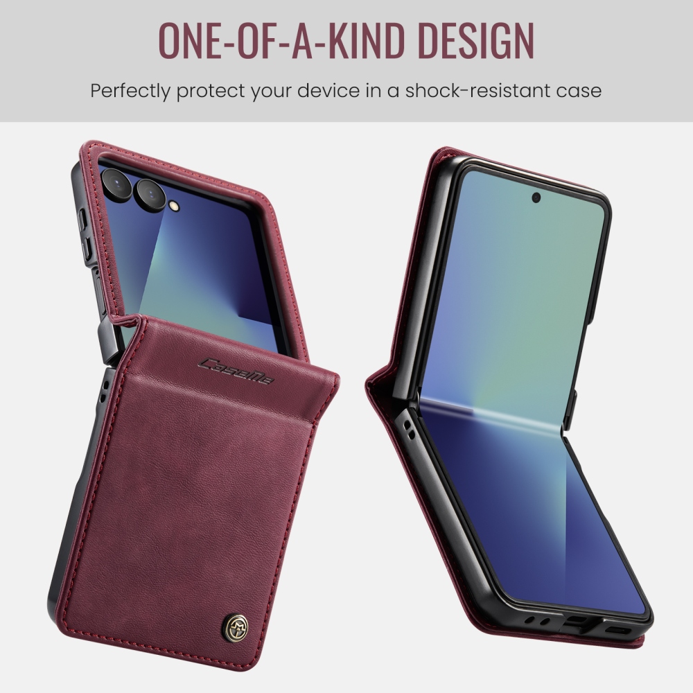 CASEME knížkové pouzdro na Samsung Galaxy Z Flip8 5G - vínové