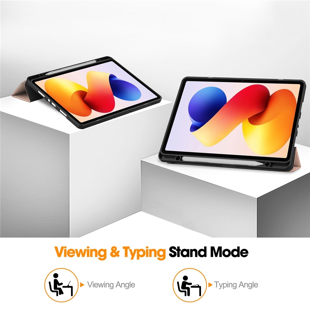 Cases chytré skládací pouzdro na Xiaomi Redmi Pad 2 Pro - růžovozlaté