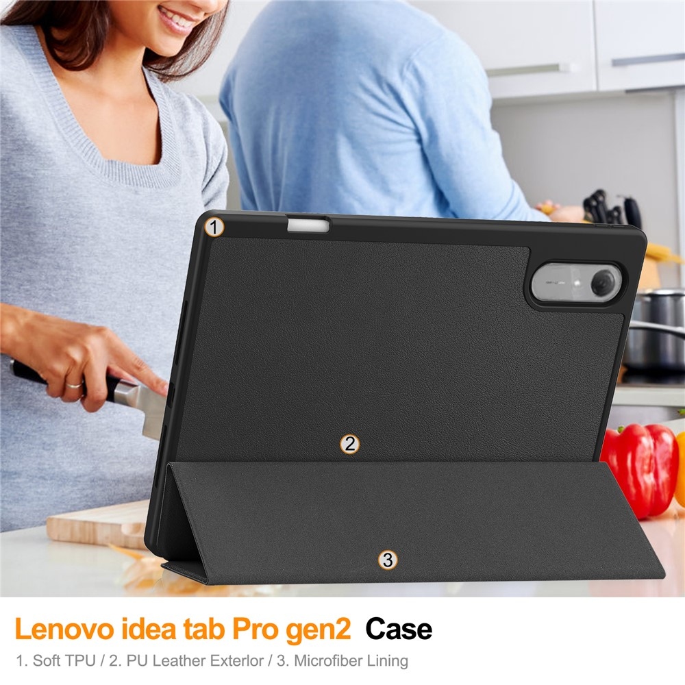 Cases chytré zavírací pouzdro na Lenovo Idea Tab Pro 13 2.Gen (TB-390FU) - černé