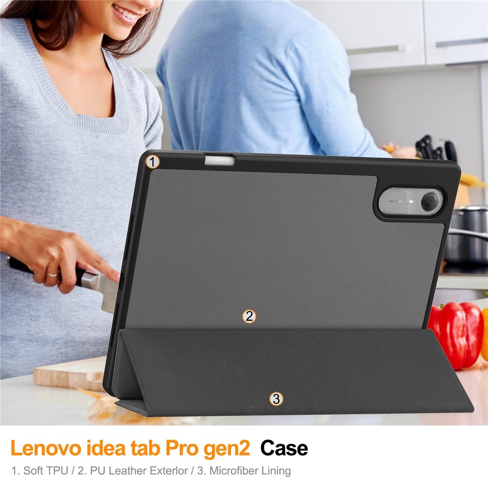 Cases chytré zavírací pouzdro na Lenovo Idea Tab Pro 13 2.Gen (TB-390FU) - šedé