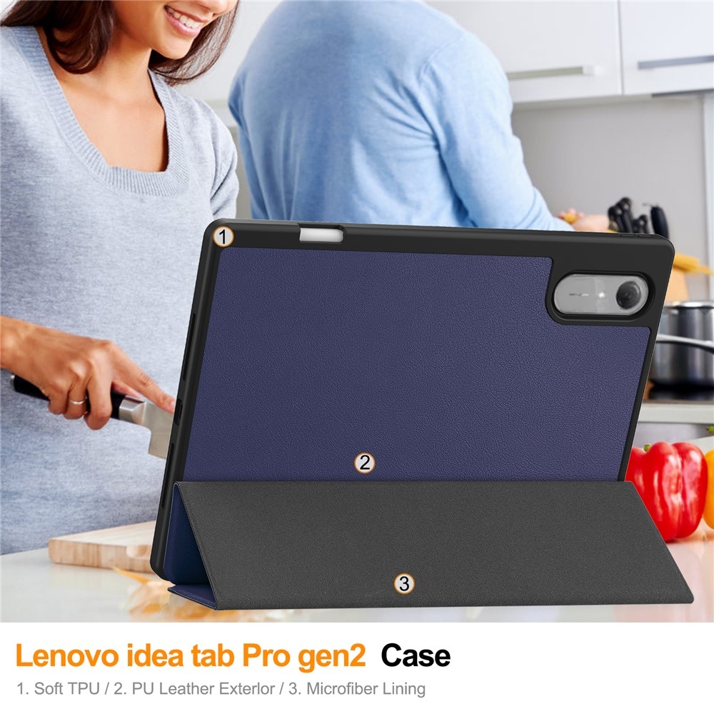 Cases chytré zavírací pouzdro na Lenovo Idea Tab Pro 13 2.Gen (TB-390FU) - tmavěmodré
