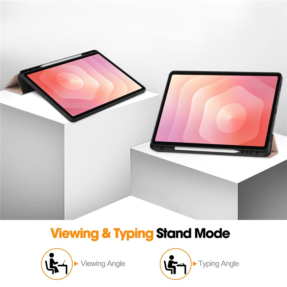 Cases chytré zavírací pouzdro na Samsung Galaxy Tab S12+ - růžovozlaté
