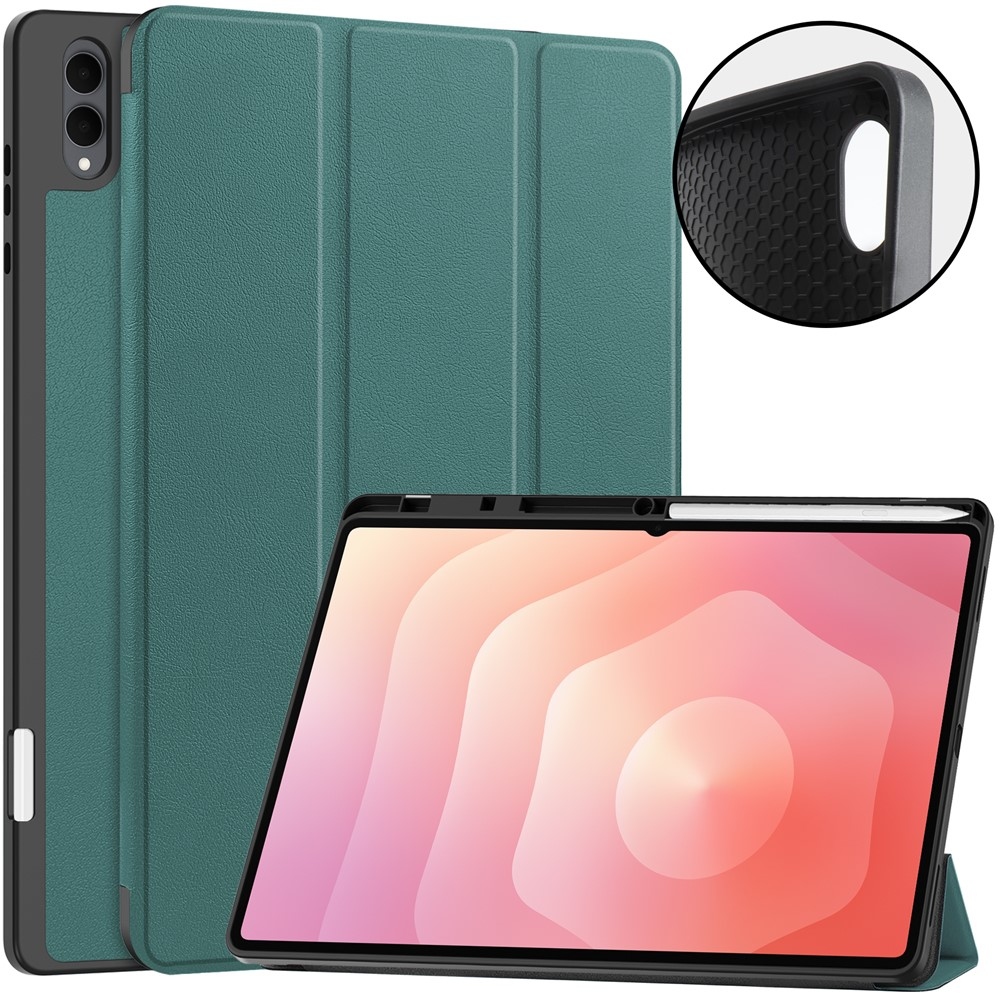 Cases chytré zavírací pouzdro na Samsung Galaxy Tab S12 Ultra - zelené