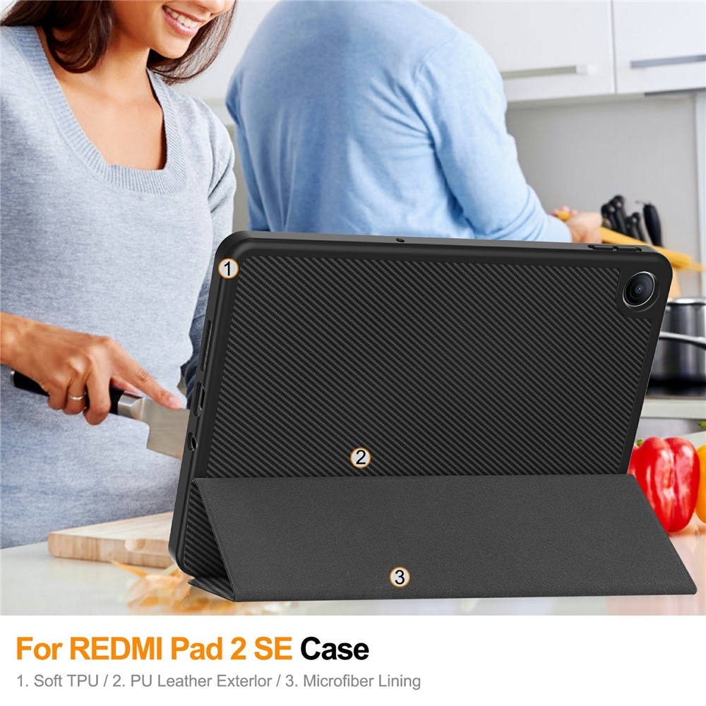 Cases chytré zavírací pouzdro na Xiaomi Redmi Pad 2 9.7 - černé