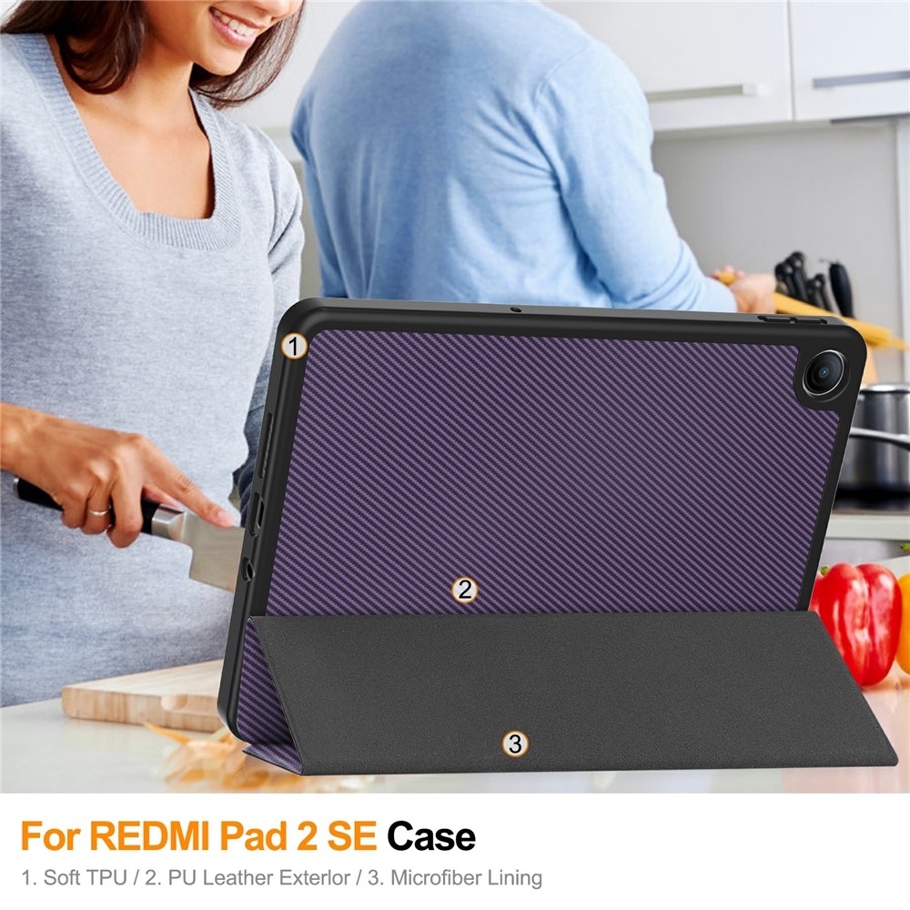 Cases chytré zavírací pouzdro na Xiaomi Redmi Pad 2 9.7 - fialové