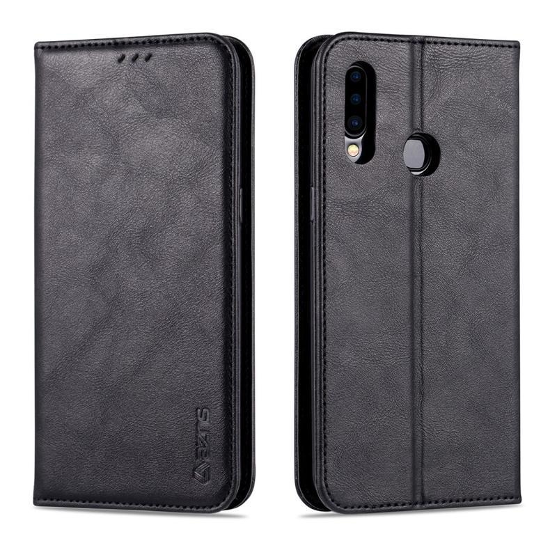Cases PU kožené peněženkové pouzdro na mobil Samsung Galaxy A20s - černé