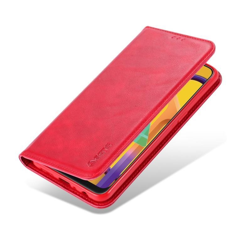 Cases PU kožené peněženkové pouzdro na mobil Samsung Galaxy A20s - červené