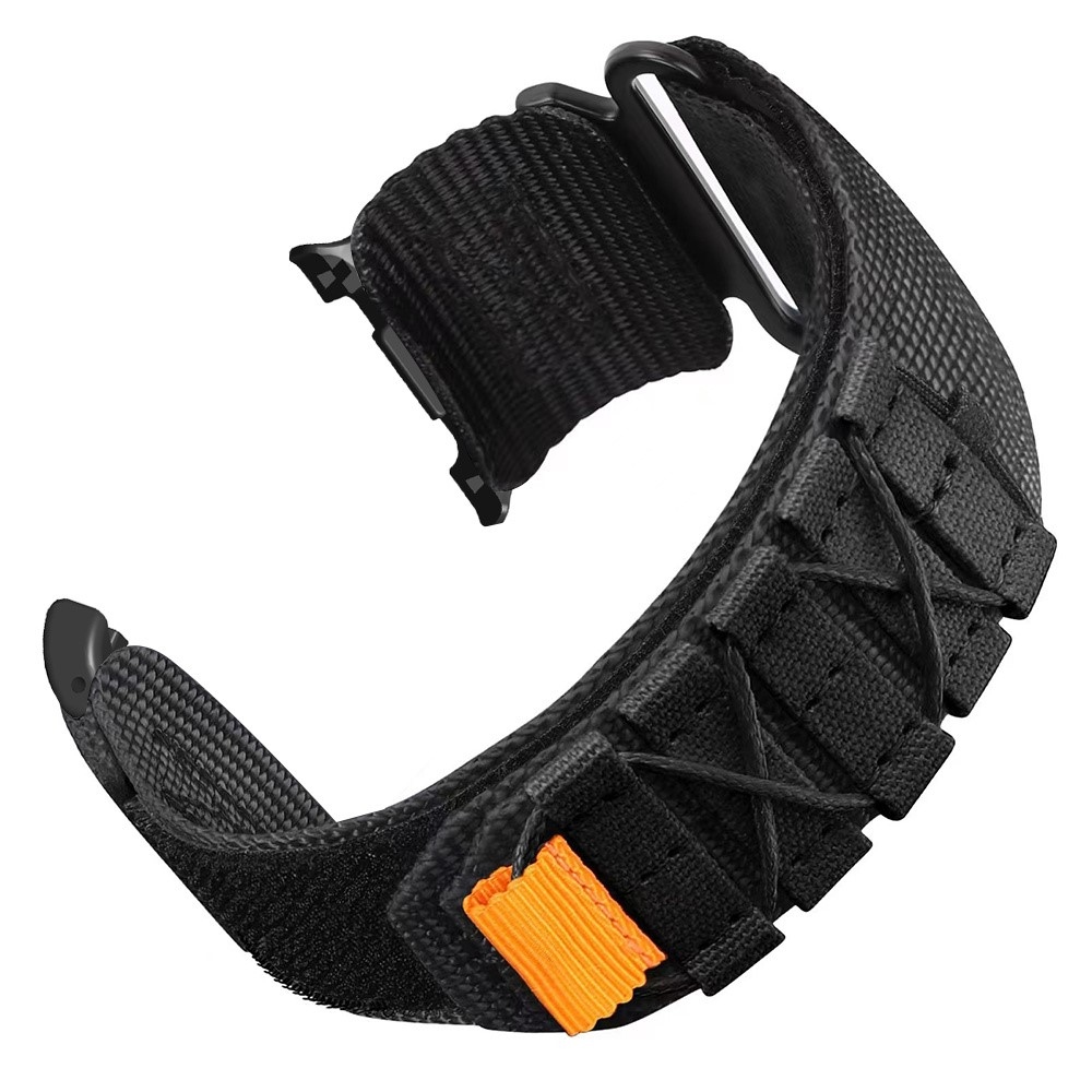 Casual nylonový řemínek na Samsung Galaxy Watch9 40mm/44mm/Watch8 44mm/40mm/Watch8 Classic 46mm - černý