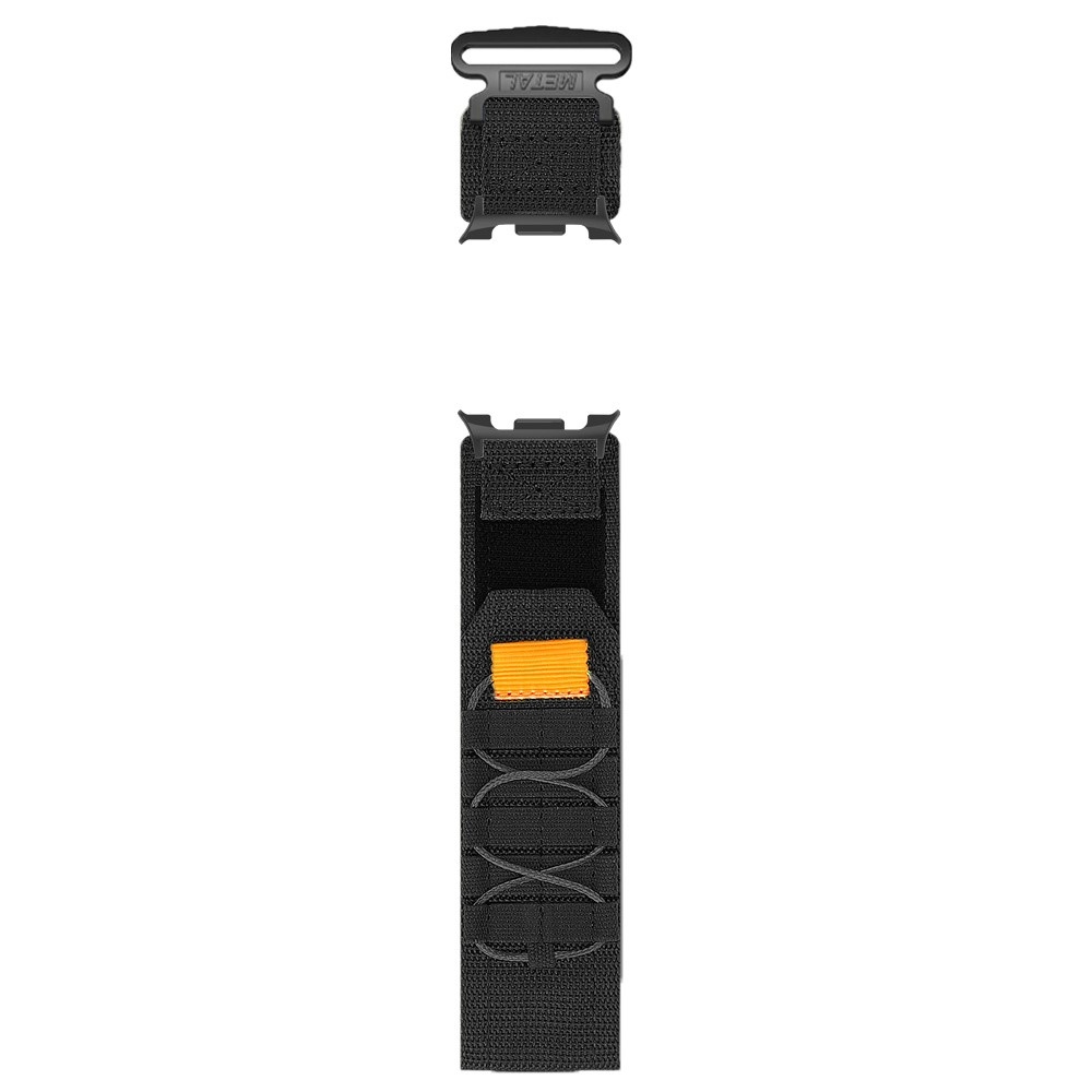Casual nylonový řemínek na Samsung Galaxy Watch9 40mm/44mm/Watch8 44mm/40mm/Watch8 Classic 46mm - černý