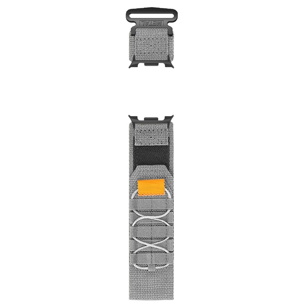Casual nylonový řemínek na Samsung Galaxy Watch9 40mm/44mm/Watch8 44mm/40mm/Watch8 Classic 46mm - šedý