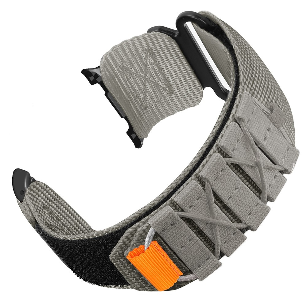 Casual nylonový řemínek na Samsung Galaxy Watch9 40mm/44mm/Watch8 44mm/40mm/Watch8 Classic 46mm - šedý