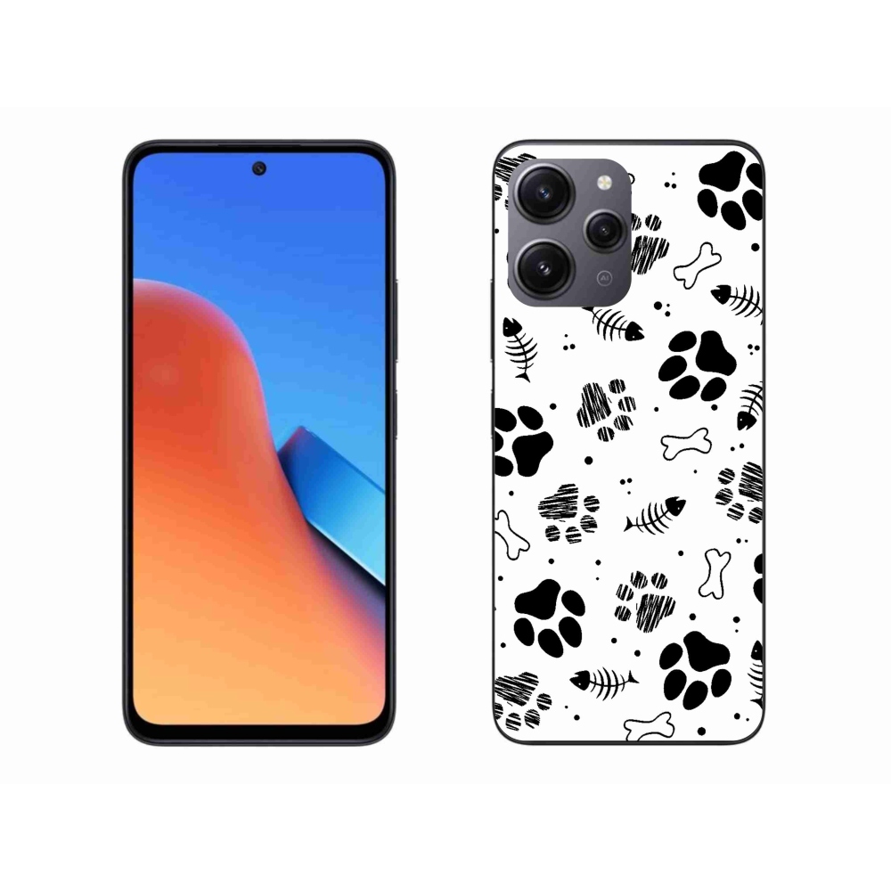 Gelový kryt mmCase na Xiaomi Redmi 12 - psí tlapky 1