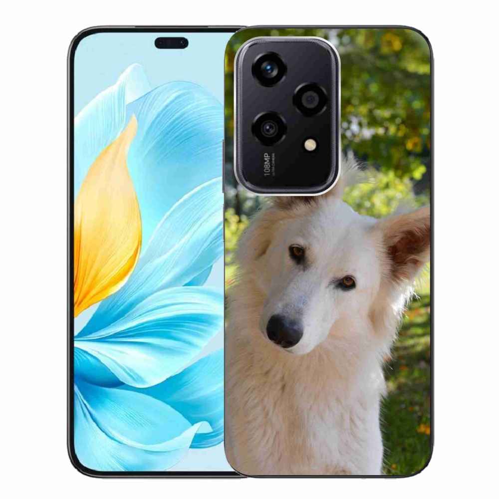 Gelový kryt mmCase na Honor 200 Lite 5G - bílý švýcarský ovčák 1