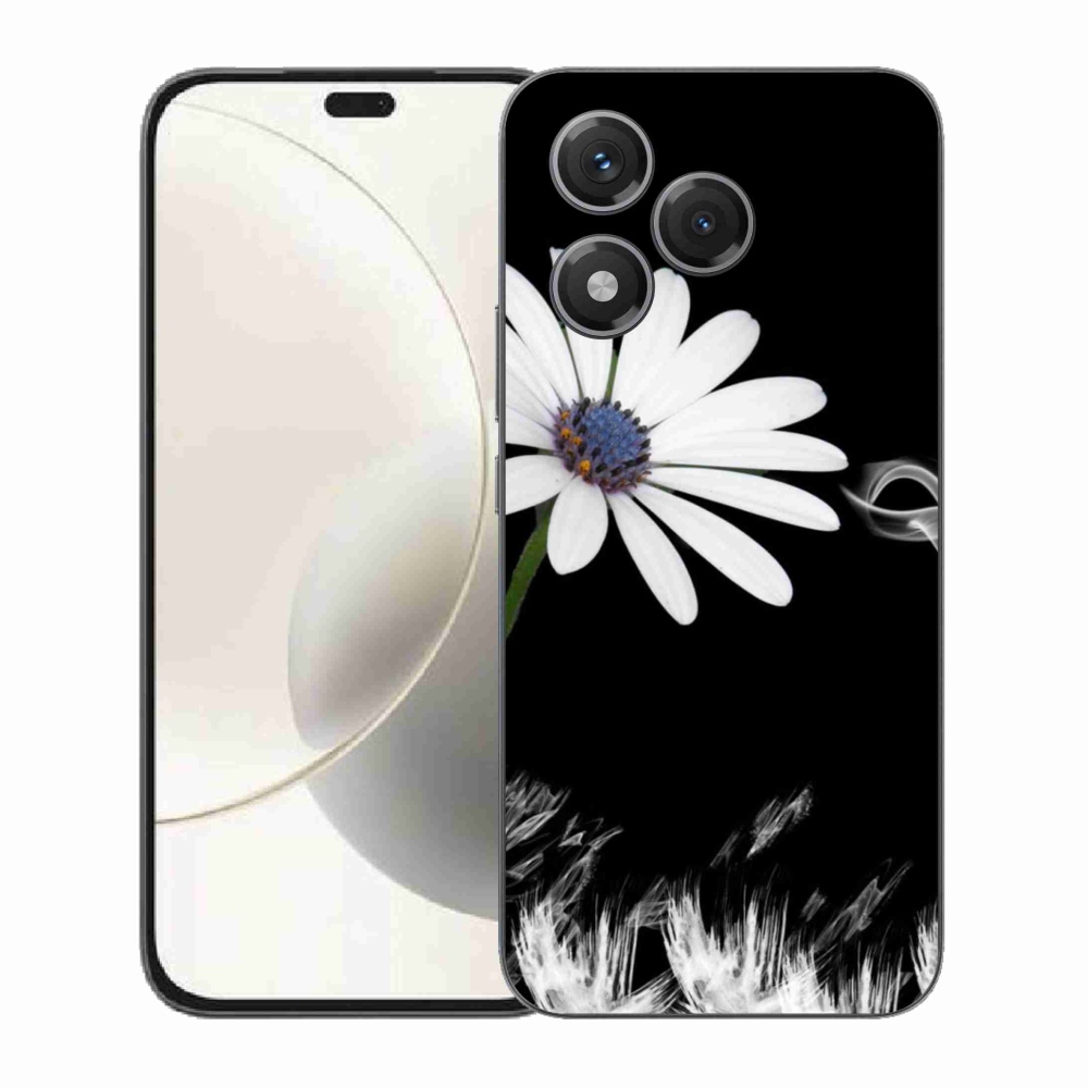 Gelový kryt mmCase na Honor 400 Lite - bílá květina