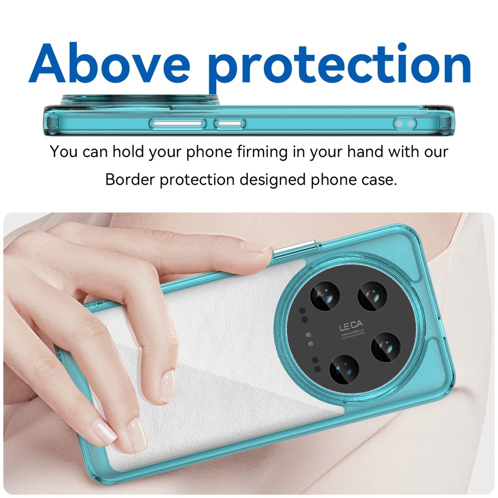 Gelový obal s pevnými zády na Xiaomi 14 Ultra - světlemodrý