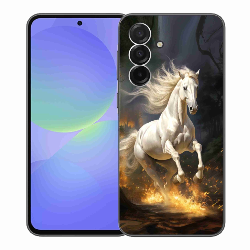 Gelový kryt mmCase na Samsung Galaxy A36 5G - bílý kůň 2