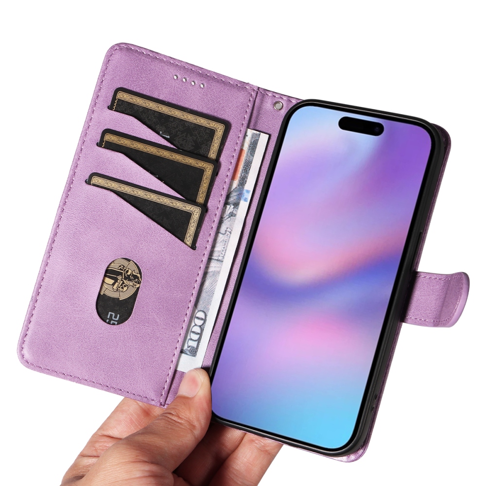 T-Shape knížkové pouzdro na iPhone 17 - světlefialové