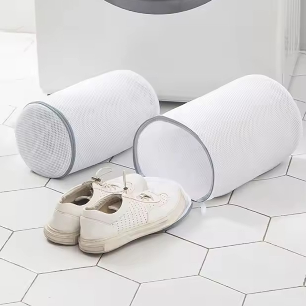 Síťovaný prací vak na obuv se zipem - velikost L