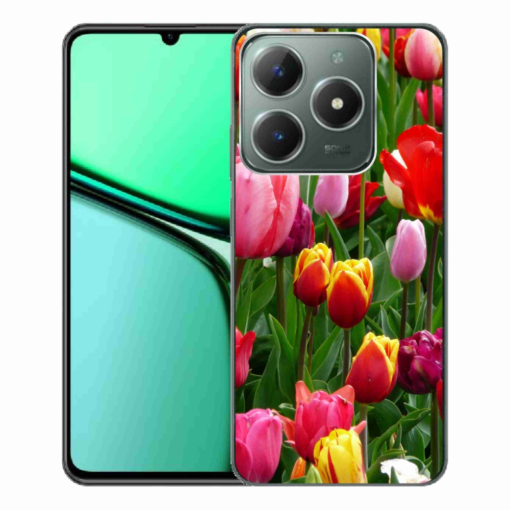 Gelový kryt mmCase na Realme C61 - tulipány