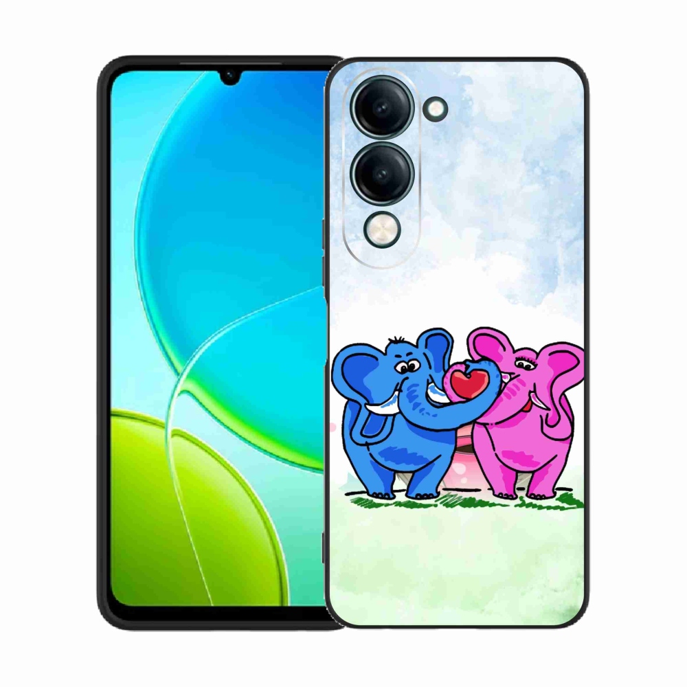 Gelový kryt mmCase na Vivo Y29s 5G - zamilovaní sloni