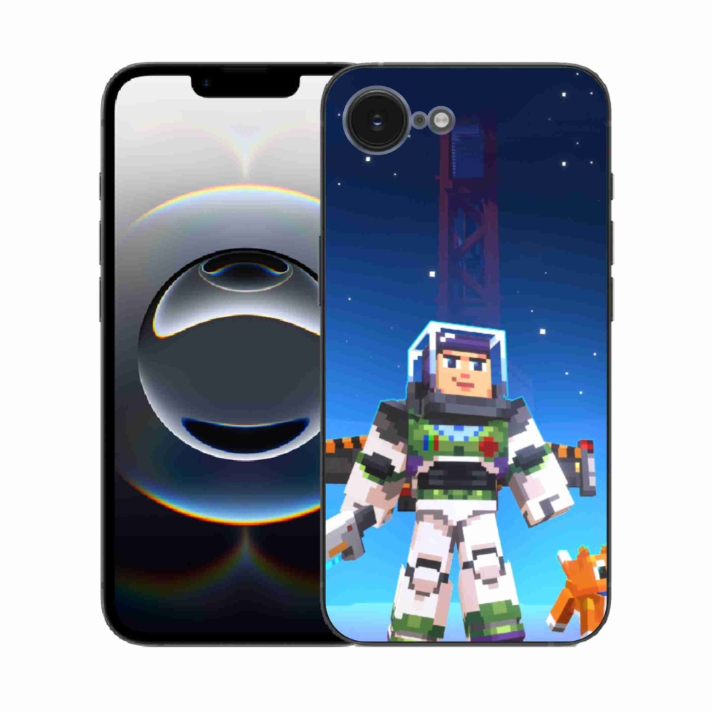 Gelový kryt mmCase na iPhone 16e - minecraft 2