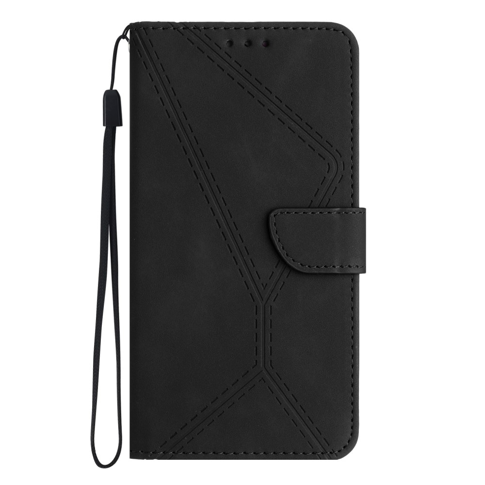 Linesy knížkové pouzdro na Xiaomi Redmi A5 (171.7x77.8x8.3mm) - černé