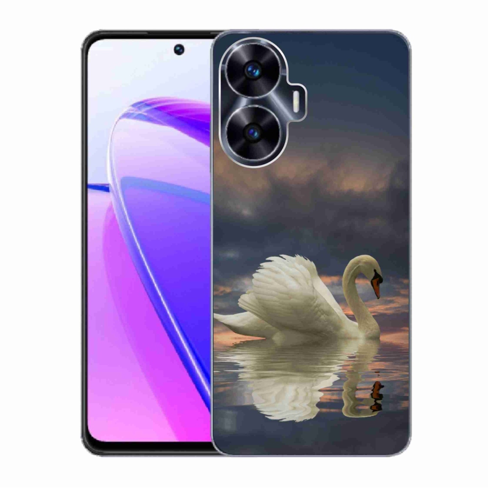 Gelový kryt mmCase na Realme C55 - labuť