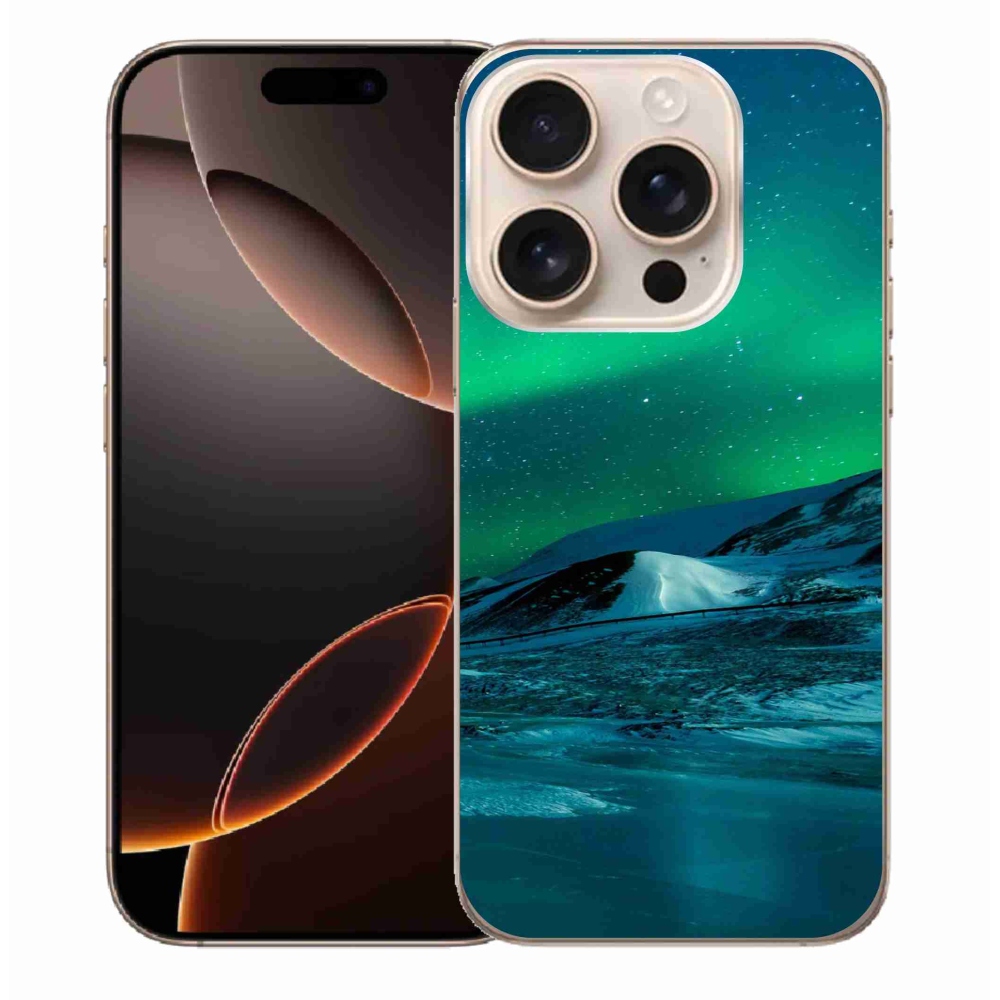Gelový kryt mmCase na iPhone 16 Pro Max - polární záře