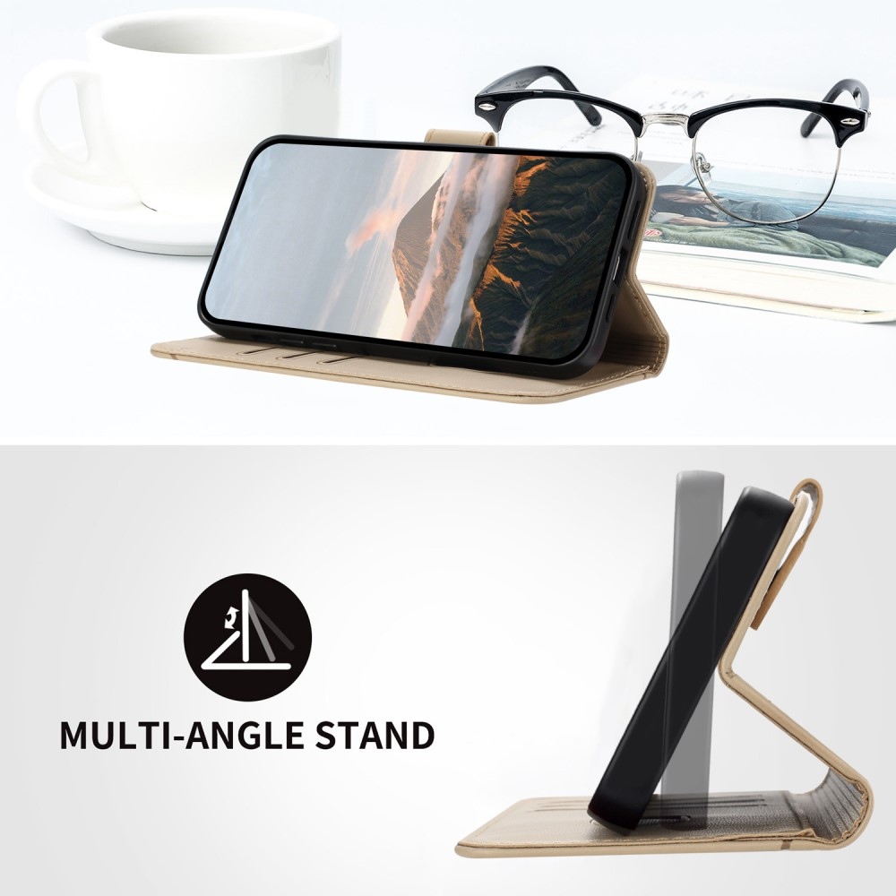 Triangles knížkové pouzdro na Realme 14 5G - zlaté