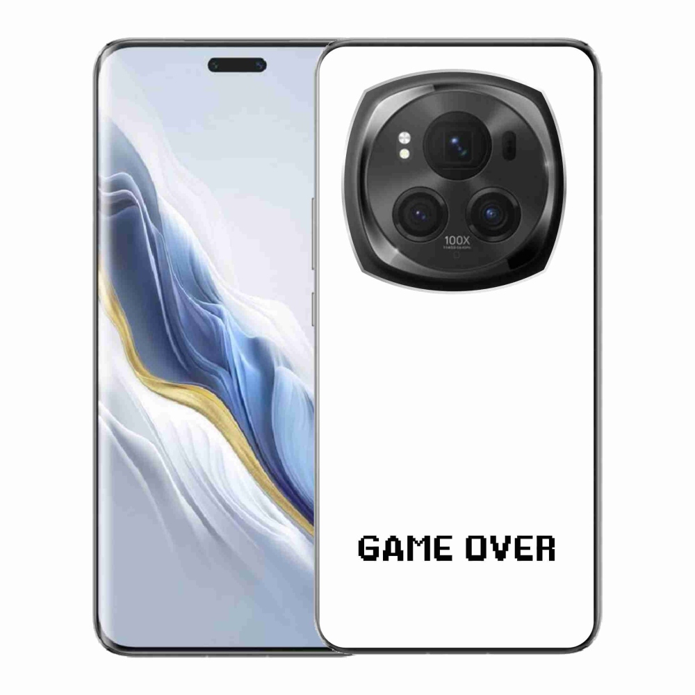 Gelový kryt mmCase na Honor Magic 6 Pro 5G - game over bílé pozadí