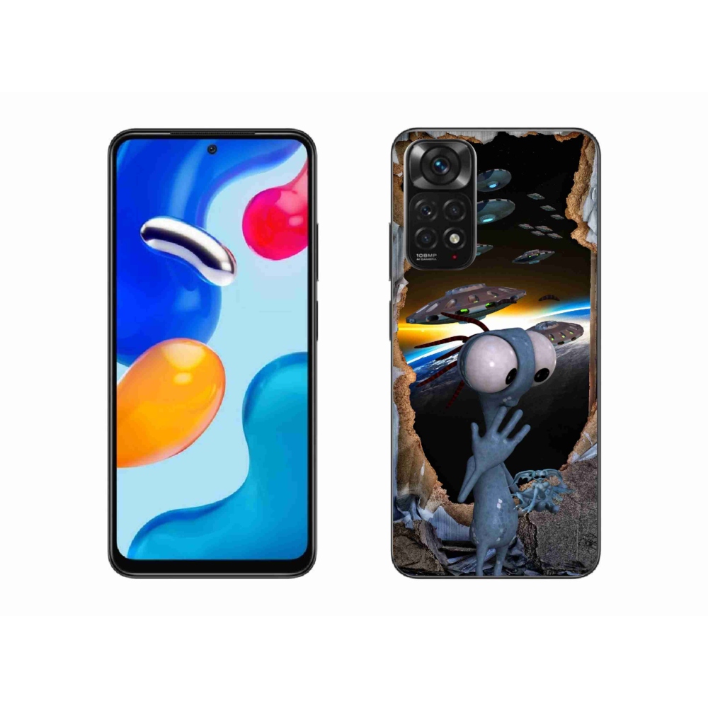 Gelový kryt mmCase na Xiaomi Redmi Note 11S 4G - mimozemšťan