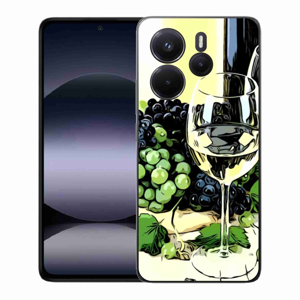 Gelový kryt mmCase na Xiaomi Redmi Note 14 - sklenka vína