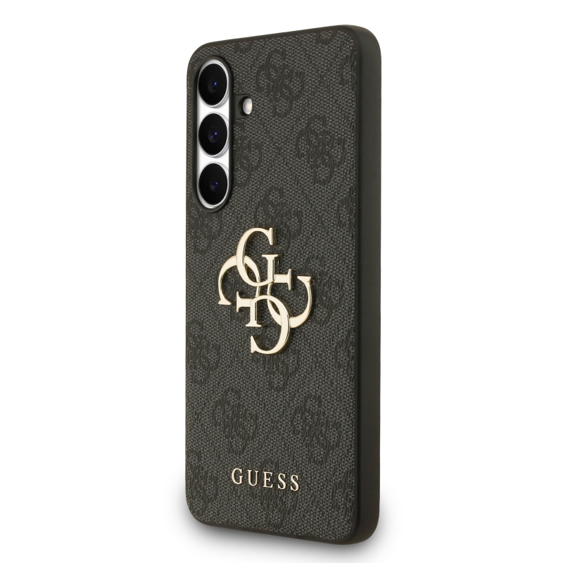 Guess PU 4G Metal Logo Zadní Kryt pro Samsung Galaxy S25 FE Grey