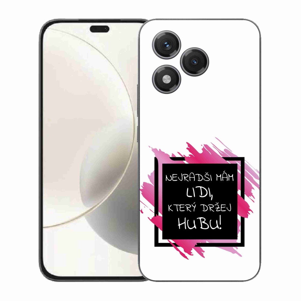 Gelový kryt mmCase na Honor 400 Lite - vtipný text 7 černobílé pozadí