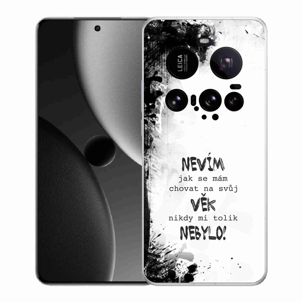 Gelový kryt mmCase na Xiaomi 15 Ultra - vtipný text 14 bílé pozadí