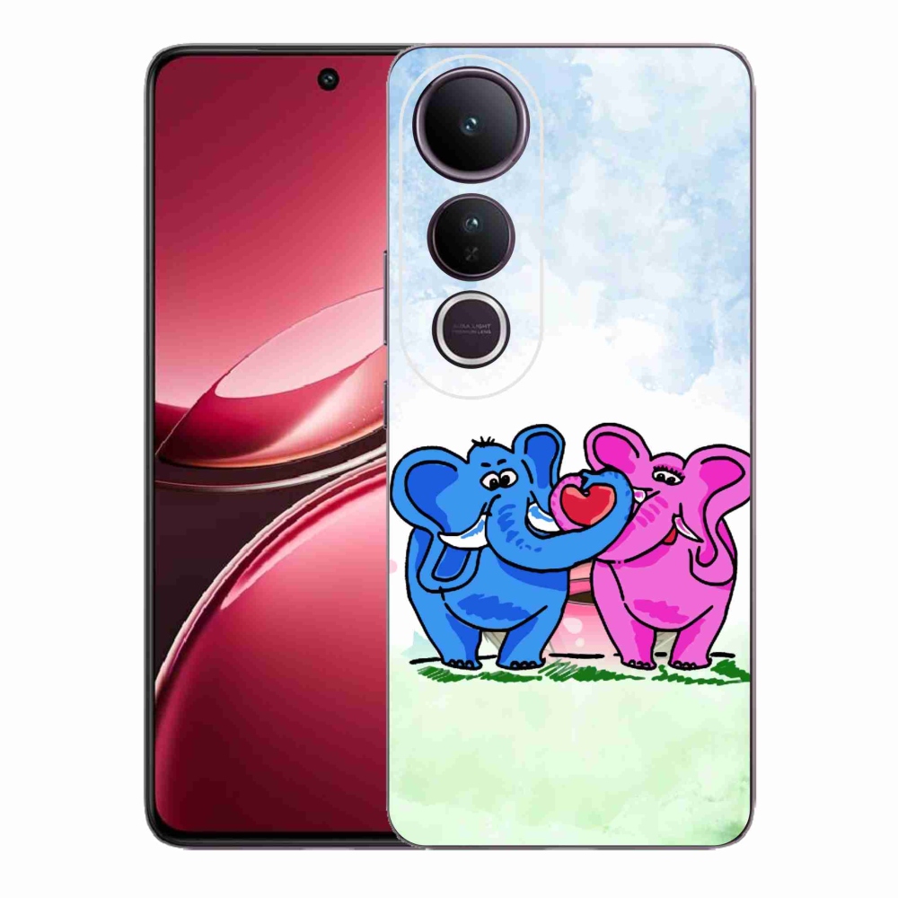 Gelový kryt mmCase na Vivo V50 Lite 4G/5G - zamilovaní sloni