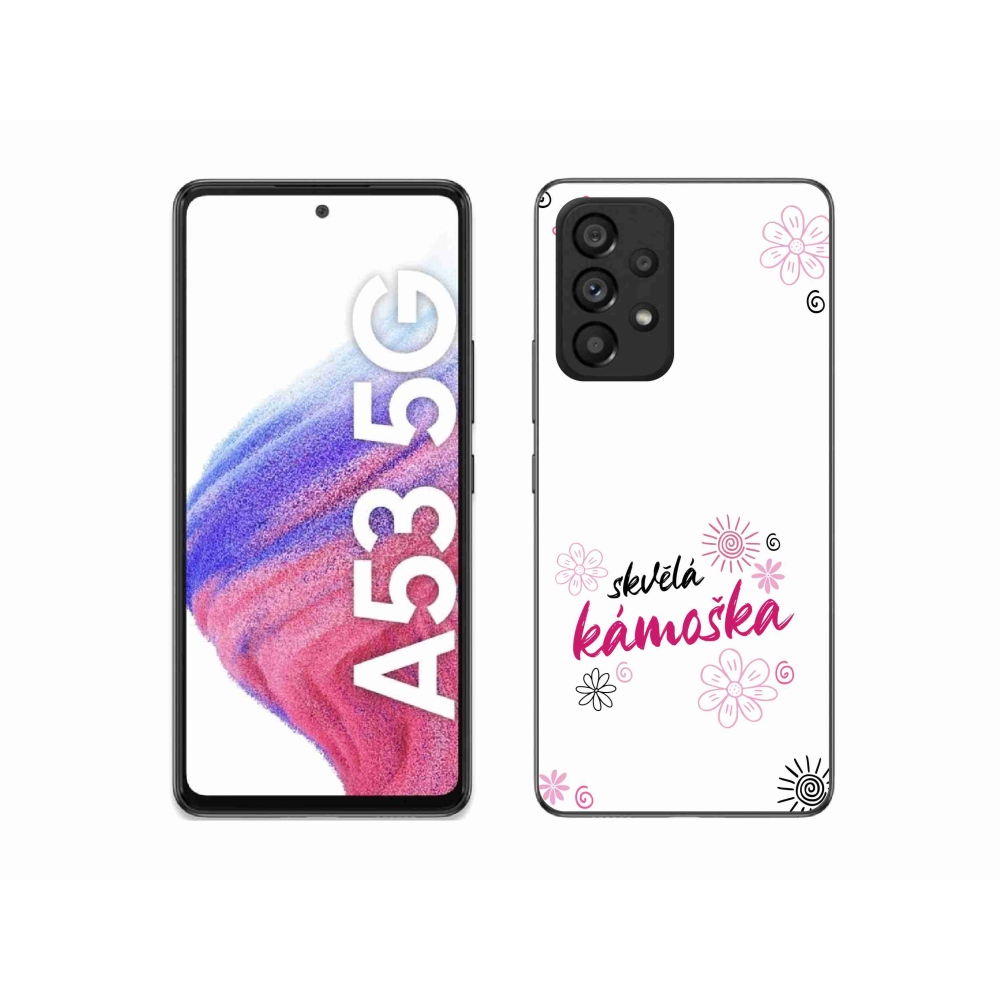 Gelový kryt mmCase na Samsung Galaxy A53 5G - skvělá kámoška bílé pozadí