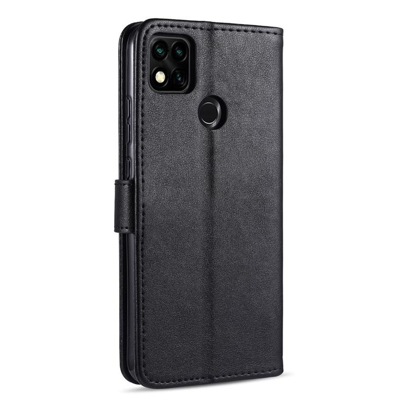 Cell PU kožené peněženkové pouzdro na mobil Xiaomi Redmi 9C - černé