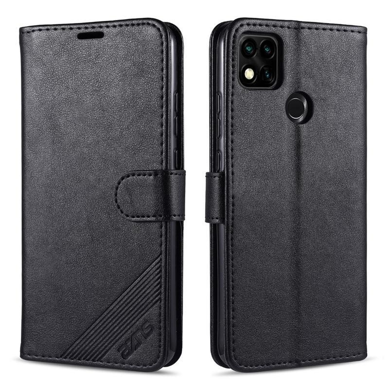 Cell PU kožené peněženkové pouzdro na mobil Xiaomi Redmi 9C - černé