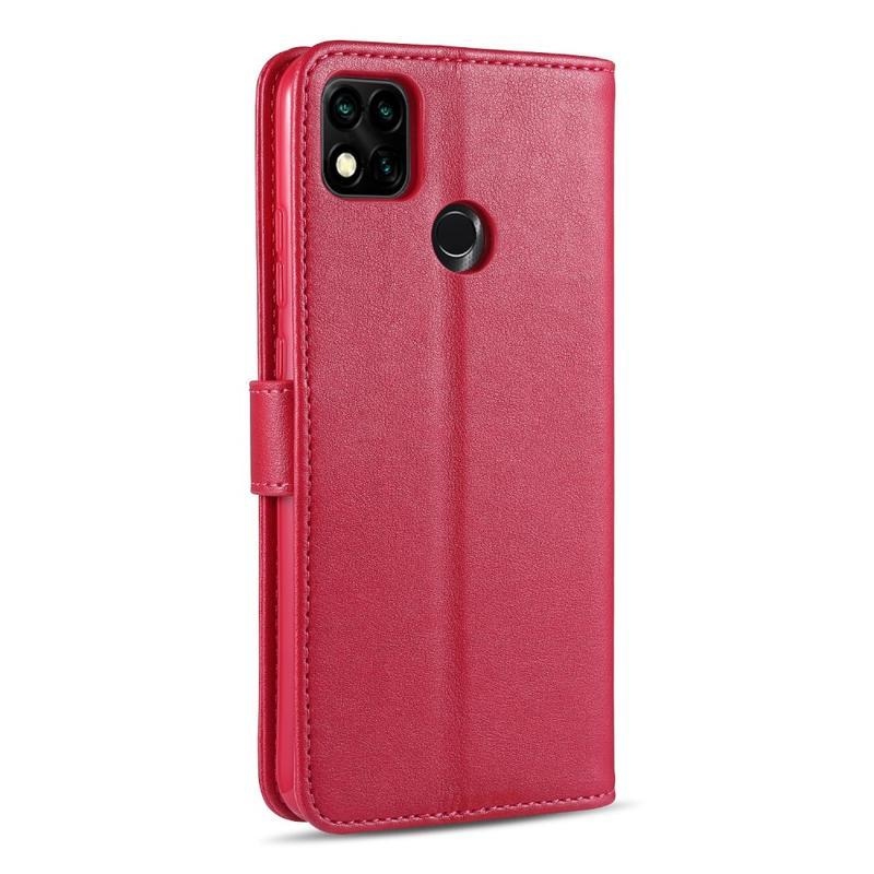 Cell PU kožené peněženkové pouzdro na mobil Xiaomi Redmi 9C - červené