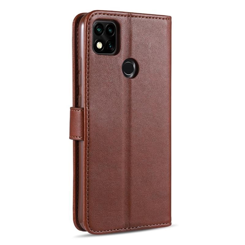 Cell PU kožené peněženkové pouzdro na mobil Xiaomi Redmi 9C - hnědé