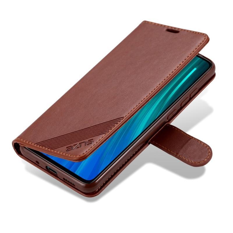 Cell PU kožené peněženkové pouzdro na mobil Xiaomi Redmi 9C - hnědé