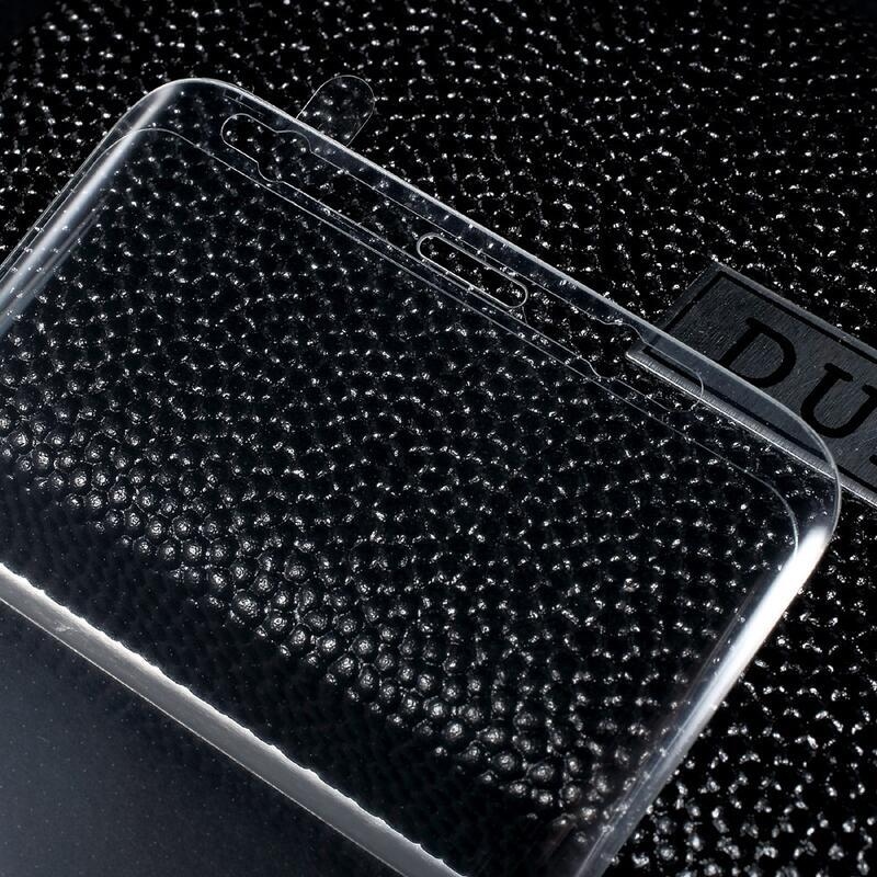 Celoplošné fixační tvrzené sklo na Samsung Galaxy S8 - transparentní lem