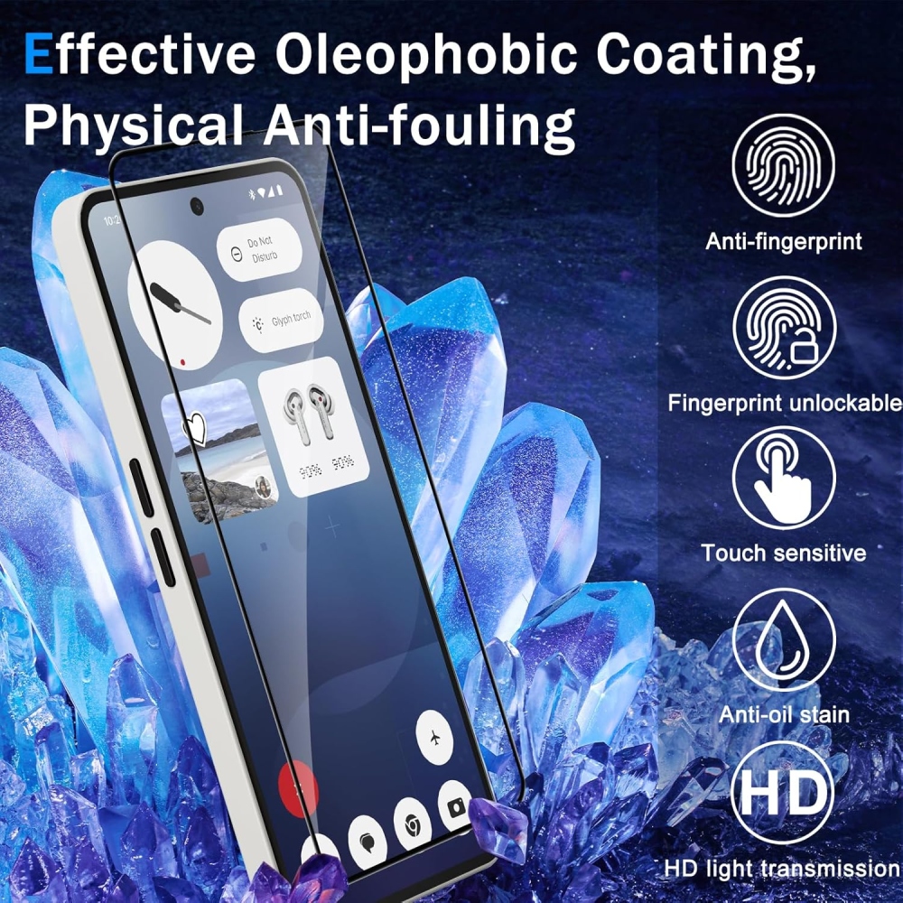 Celoplošné tvrzené sklo na mobil Nothing Phone (4a)