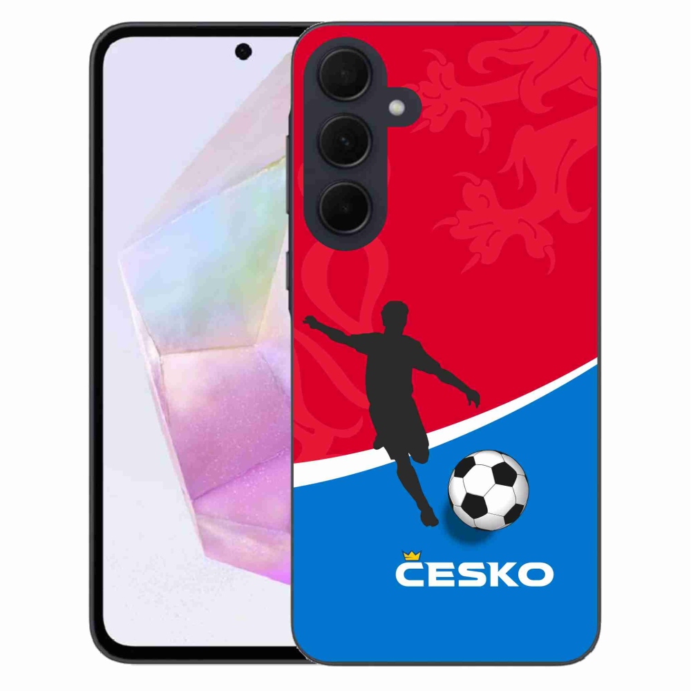 Gelový kryt mmCase na Samsung Galaxy A35 5G - fotbal Česko
