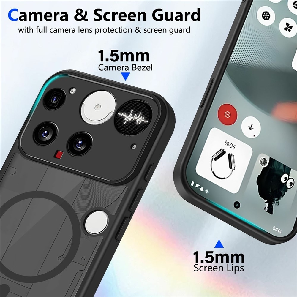 Černý matný odolný kryt s MagSafe na Nothing Phone (3) 5G