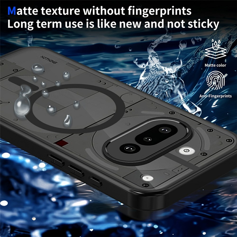 Černý matný odolný kryt s MagSafe na Nothing Phone (3a)