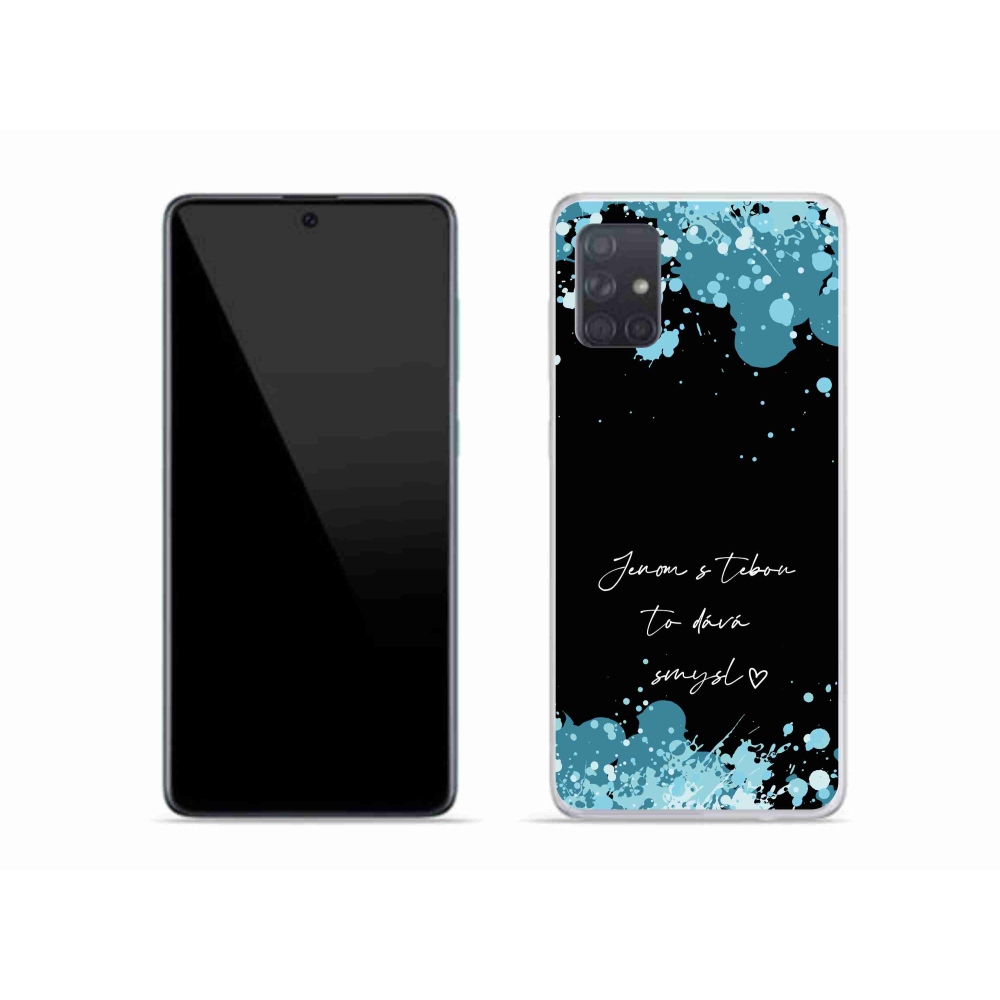 Gelový kryt mmCase na Samsung Galaxy A51 - zamilovaný text černé pozadí